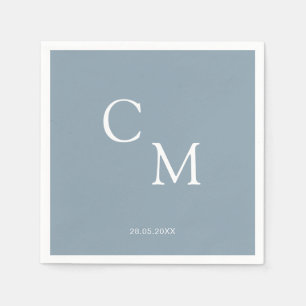 Simple elegant monogram napkin