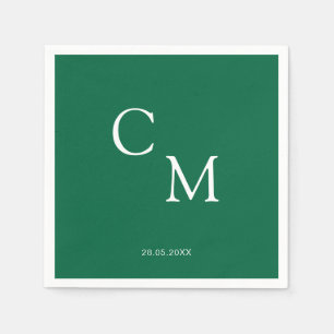 Simple elegant monogram napkin