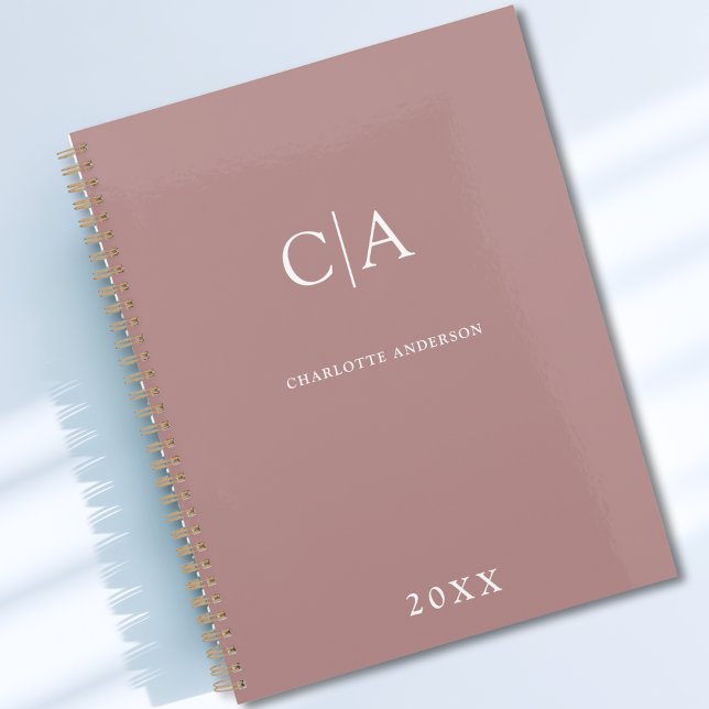 Simple, elegant monogram planner (Simple Elegant Monogram  Custom Planner with your Name, Initials or Message)