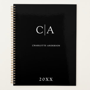 Simple, elegant monogram planner