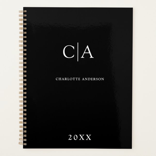 Simple, elegant monogram planner (Front)