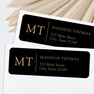 Simple Elegant Monogram Return Address