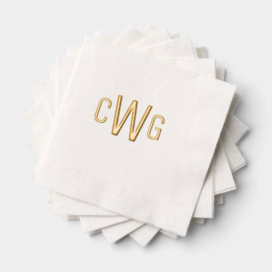 Simple Élégant Monogramme de 3 Lettres Initiales #