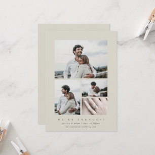 Simple Elegant Multi Photo Engagement Announcement