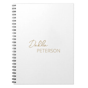 Simple Elegant Name Modern Notebook