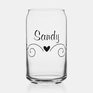 Simple Elegant Name On Glass