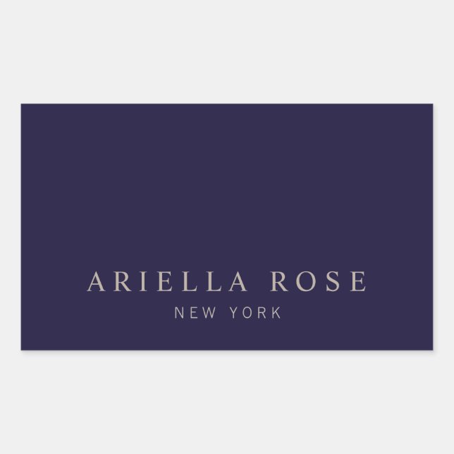 Simple Elegant Navy Blue Professional Minimalist   Sticker (Front)