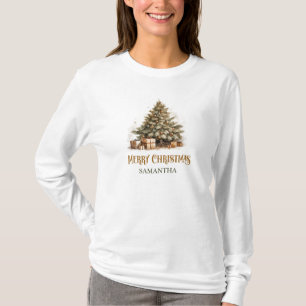Simple elegant neutral earthy tones moss green T-Shirt