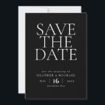Simple Elegant Non-Photo Wedding Save the Date<br><div class="desc">Simple modern wedding save the date with elegant typography in black and white colour.</div>