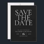 Simple Elegant Non-Photo Wedding Save the Date<br><div class="desc">Simple modern wedding save the date with elegant typography in black and white colour.</div>