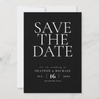 Simple Elegant Non-Photo Wedding Save the Date
