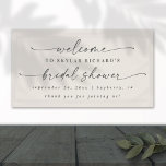 Simple Elegant Off-White Bridal Shower Welcome Banner<br><div class="desc">Simple Elegant Off-White Ivory Bridal Shower Welcome welcome banner. This modern minimal sign is simple classic and elegant with a plain solid background colour and a pretty signature script calligraphy font with tails. Shown in the new Colorway. Available in several colour options, or feel free to edit the colours from...</div>