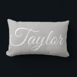Simple Elegant Personalise Name Monogram  Lumbar Pillow<br><div class="desc">Simple Elegant Personalise Name Monogram Lumbar Pillow</div>