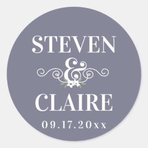 Simple Elegant Personalized Wedding Envelope Seal