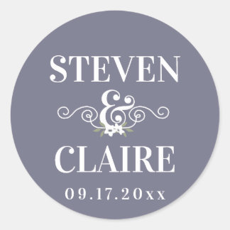 Simple Elegant Personalized Wedding Envelope Seal