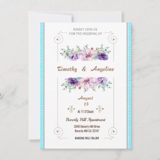 Simple Elegant Personalized Wedding Invitation 
