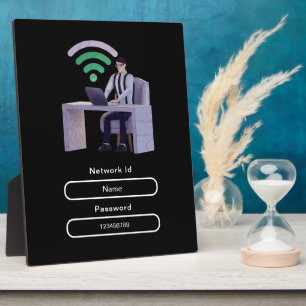 Simple Elegant Personalized Wifi Network Password Plaque