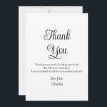 Simple Elegant Photo Bat Mitzvah Birthday Thank You Card<br><div class="desc">Simple Elegant Photo Bat Mitzvah Birthday Thank You Card features the elegant text "Thank You" in white calligraphy script on the front with your personalized message on the reverse. Personalize by editing the text in the text boxes. Designed by ©Evco Studio www.zazzle.com/store/evcostudio</div>
