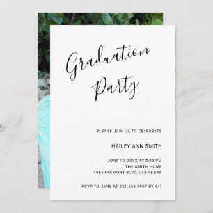 Simple Elegant Photo Modern Graduation Invitation
