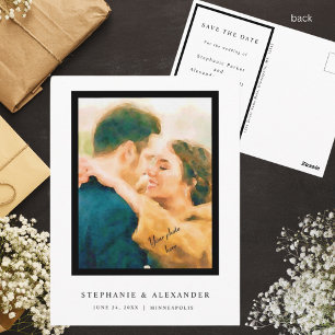 Simple Elegant Photo Save the Date Announcement Postcard