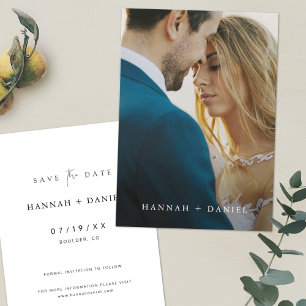 Simple Elegant Photo Save the Date Wedding Invite