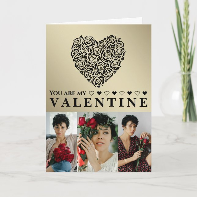 Simple Elegant Photo Valentine's day Card (Front)