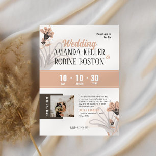 Simple Elegant Photo Wedding Invitation