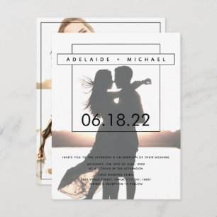 Simple Elegant Photo Wedding Invitation