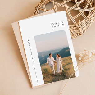 Simple Elegant Photo Wedding Invites