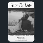 Simple Elegant Photo Wedding Modern Black Magnet<br><div class="desc">Simple,  elegant,  black and white,  modern photo Wedding,  Save the Date magnet. You can personalize it with your details.</div>
