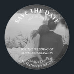 Simple Elegant Photo Wedding Modern Black Magnet<br><div class="desc">Simple,  elegant,  black and white,  modern photo Wedding,  Save the Date magnet. You can personalize it with your details.</div>