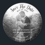 Simple Elegant Photo Wedding Modern Black Magnet<br><div class="desc">Simple,  elegant,  black and white,  modern photo Wedding,  Save the Date magnet. You can personalize it with your details.</div>