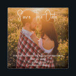 Simple Elegant Photo Wedding Modern Magnet<br><div class="desc">Simple,  elegant,  typography,  modern photo Wedding,  Save the Date magnet. You can personalize it with your details.</div>