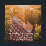 Simple Elegant Photo Wedding Modern Magnet<br><div class="desc">Simple,  elegant,  typography,  modern photo Wedding,  Save the Date magnet. You can personalize it with your details.</div>