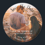 Simple Elegant Photo Wedding Modern Rustic Magnet<br><div class="desc">Simple,  elegant,  whimsical,  modern photo Wedding,  Save the Date magnet. You can personalize it with your details.</div>