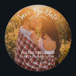 Simple Elegant Photo Wedding Modern Rustic Magnet<br><div class="desc">Simple,  elegant,  whimsical,  modern photo Wedding,  Save the Date magnet. You can personalize it with your details.</div>