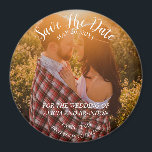 Simple Elegant Photo Wedding Modern Rustic Magnet<br><div class="desc">Simple,  elegant,  whimsical,  modern photo Wedding,  Save the Date magnet. You can personalize it with your details.</div>