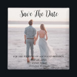 Simple Elegant Photo Wedding Modern Whimsy Magnet<br><div class="desc">Simple,  elegant,  black and white,  modern photo Wedding,  Save the Date magnet. You can personalize it with your details.</div>