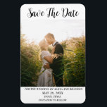 Simple Elegant Photo Wedding Modern Whimsy Magnet<br><div class="desc">Simple,  elegant,  black and white,  modern photo Wedding,  Save the Date magnet. You can personalize it with your details.</div>