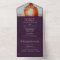 Simple Elegant Photo Wedding RSVP Purple