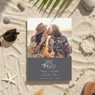 Simple Elegant Photo Wedding Save the Date