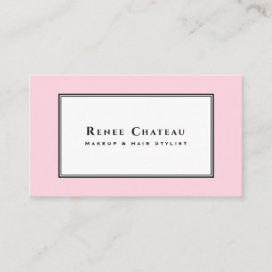 Simple Elegant Pink  Beauty Professional Business Card