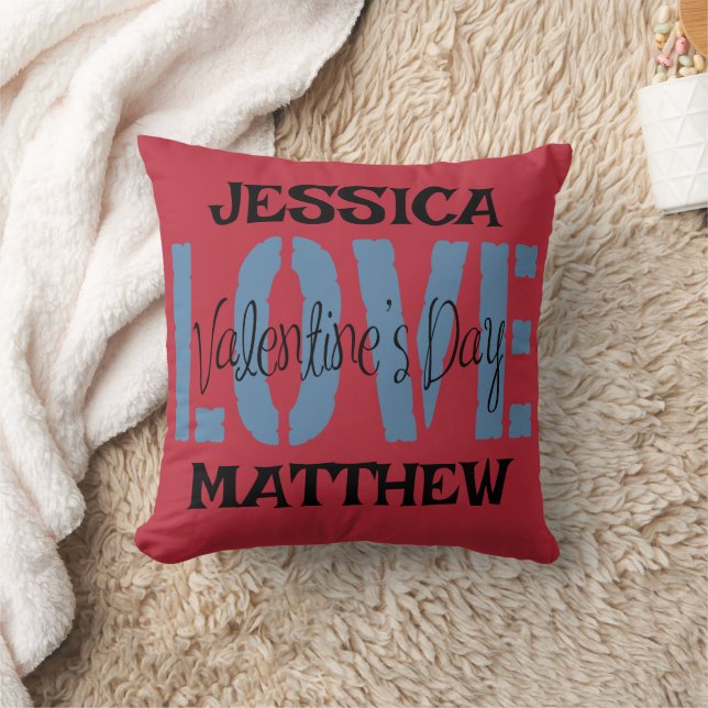 simple elegant pink valentine, Sweet for couple Throw Pillow (Blanket)