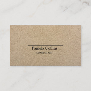 Simple Elegant Printed Kraft Paper Consultant Business Card