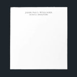 Simple Elegant Professional Clean Name Title Notepad<br><div class="desc">Simple Elegant Professional Clean Name Title Notepad
You can easily customize the colour of the text with the 'Customize' tool or feel free to contact me.</div>