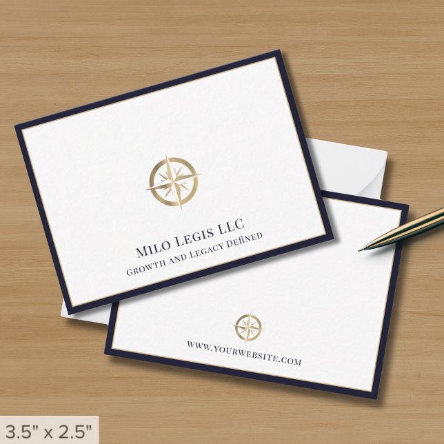 Simple Elegant Professional Gold Logo  Card (Creator Uploaded)
