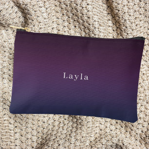 Simple Elegant Purple Accessory Pouch