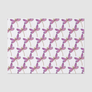 Simple & Elegant Purple Dragonfly Tissue Paper