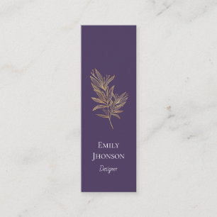 Simple Elegant Purple Mini Business Card
