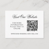 Simple Elegant QR Code Visit Our Website Wedding